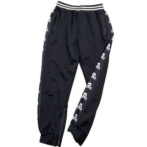 HK Army Skull Pants L Black‎ White OG Skull Tape Track Joggers Athletic